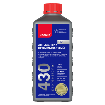 Neomid 430 Eco, антисептик невымываемый для дерева, 1 кг