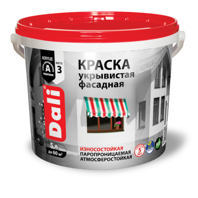 Dali, краска укрывистая для фасадов, 2.5 л