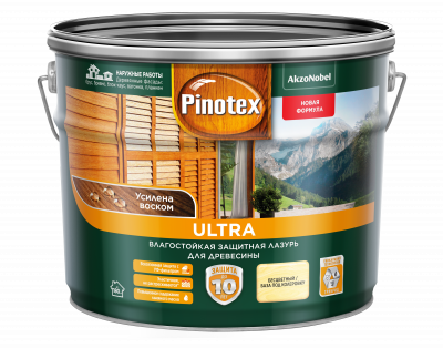 Пинотекс Ультра (Pinotex Ultra) — лазурь для защиты дерева 9 л.
