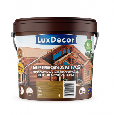 Luxdecor Plus, водорастворимая защитная пропитка для дерева, 1 л