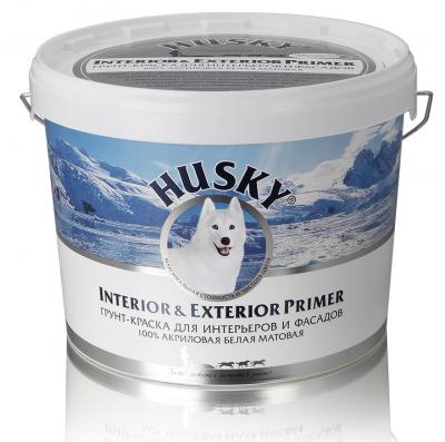 Husky Interior & Exterior Primer –акриловая грунт-краска для интерьеров и фасадов,10 л