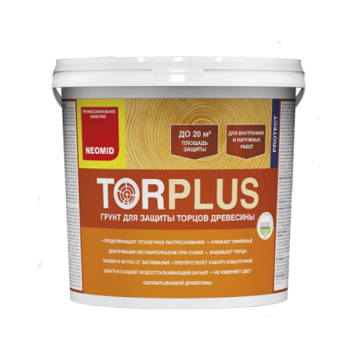 Neomid Tor Plus, состав для защиты торцов бревен и бруса, 5 л